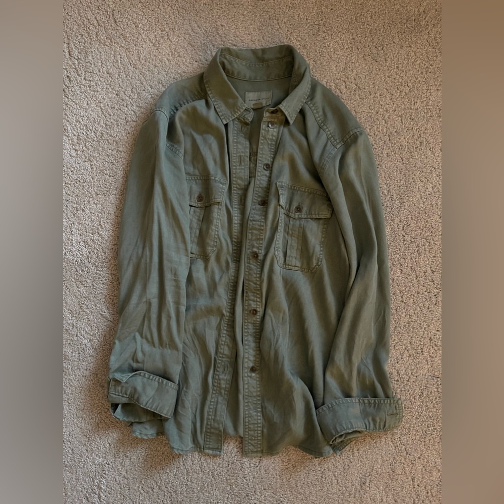 Button up oversized Oxford shirt